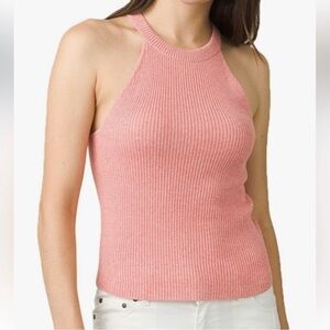Prana Pyper Knit Sleeveless Sweater Tank‎ Top Pink peach Size small